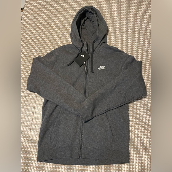 Nike Full-Zip Hoodie Hooded Jacket Charcoal Gray Men’s Medium NWT - Picture 2 of 8